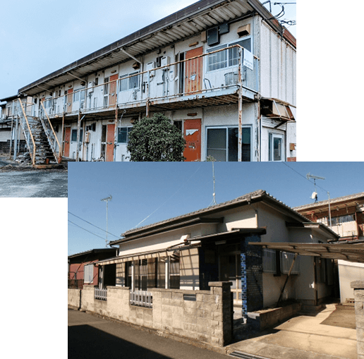 古いアパート外観写真